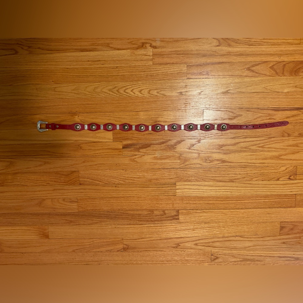 Resistol Red Leather Belt Vintage